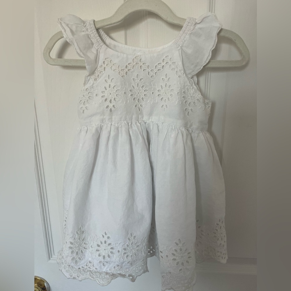 GAP White Ruffled Tiered Sundress
